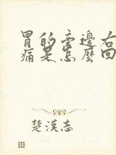 胃的旁边右边疼痛是怎么回事封面