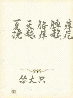 夏天胳膊痒痒越挠越痒起疙瘩