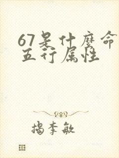 67是什么命,五行属性封面