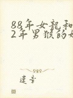 88年女龙和92年男猴的姻缘怎么样