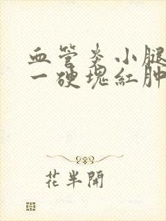 血管炎小腿莫名一硬块红肿痛封面