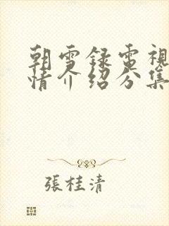 朝雪录电视剧剧情介绍分集