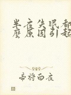 半夜失眠都有什么原因引起的