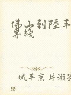 佛山到陆丰物流专线