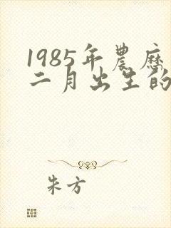 1985年农历二月出生的人命运是怎么样