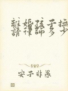 离婚孩子抚养权请律师多少钱