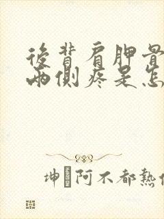 后背肩胛骨下方两侧疼是怎么回事