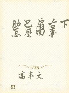 肋巴扇右下面疼怎么回事封面