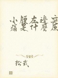 小腹左边突然绞痛是什么原因女性