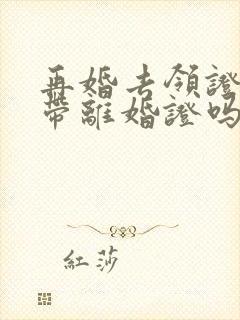 再婚去领证需要带离婚证吗