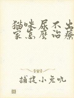 猫咪尿不出尿在家怎么治疗