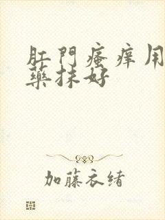 肛门瘙痒用什么药抹好