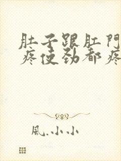 肚子跟肛门下坠疼使劲都疼封面