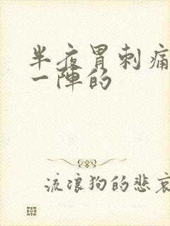 半夜胃刺痛一阵一阵的