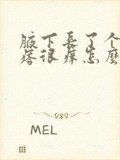 腋下长了个肉疙瘩很痒怎么回事