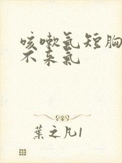 咳嗽气短胸闷上不来气