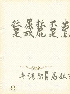 拉屎拉不出来老是放屁是怎么回事封面