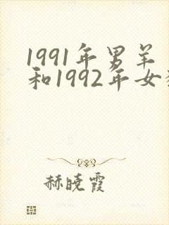 1991年男羊和1992年女猴婚配好吗