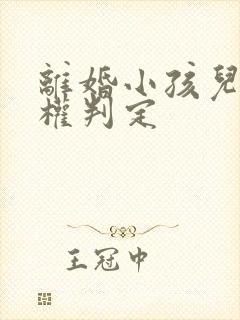 离婚小孩儿抚养权判定封面