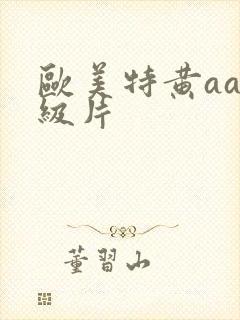 欧美特黄aa一级片