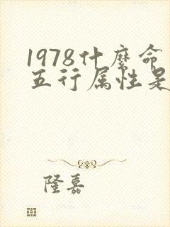 1978什么命五行属性是什么