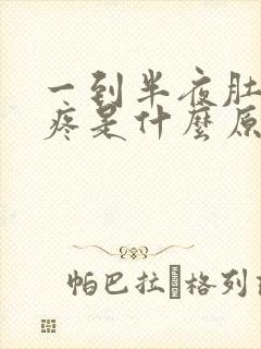 一到半夜肚子就疼是什么原因封面