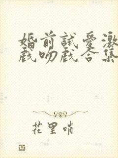 婚前试爱激情床戏吻戏合集