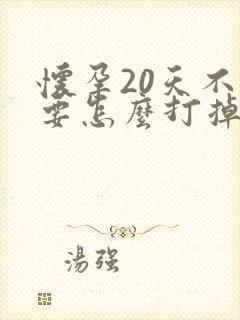 怀孕20天不想要怎么打掉孩子