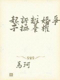 起诉离婚争取孩子抚养权