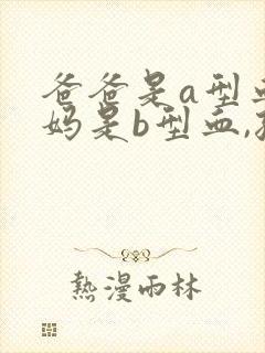 爸爸是a型血妈妈是b型血,孩子呢