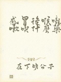 感冒后喉咙痛咳嗽吃什么药好得快封面