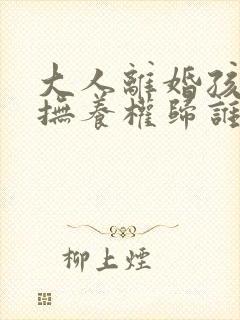 大人离婚孩子的抚养权归谁