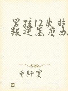 男孩12岁非常叛逆怎么办