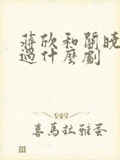 蒋欣和关晓彤演过什么剧封面