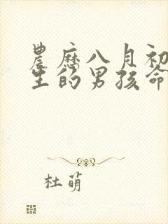 农历八月初一出生的男孩命运怎么样