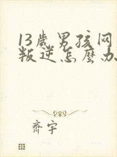 13岁男孩网瘾叛逆怎么办