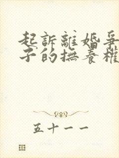 起诉离婚争取孩子的抚养权