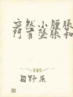 突然小腹胀痛肛门有坠胀和排便感