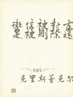 微信被对方拒收是被删除还是被拉黑