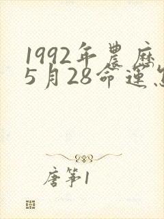 1992年农历5月28命运怎么样