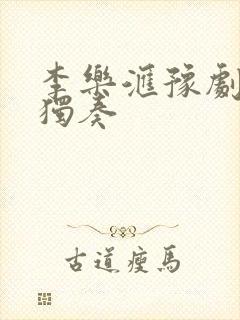 李乐汇豫剧板胡独奏封面