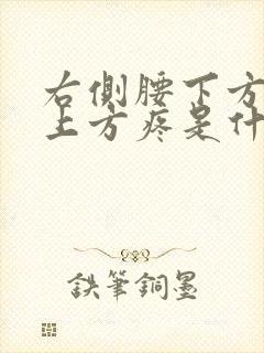 右侧腰下方屁股上方疼是什么原因