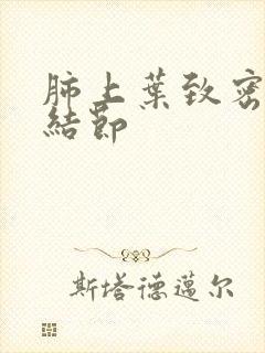 肺上叶致密微小结节