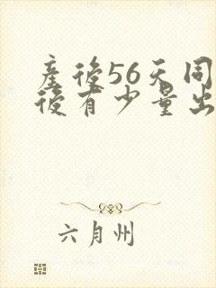 产后56天同房后有少量出血