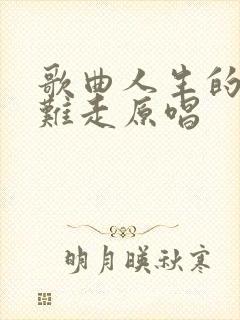 歌曲人生的路太难走原唱