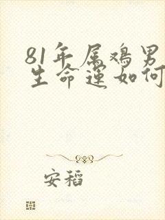 81年属鸡男一生命运如何