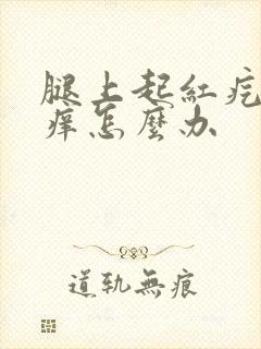 腿上起红疙瘩很痒怎么办