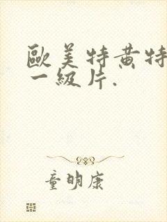 欧美特黄特黄的一级片.封面