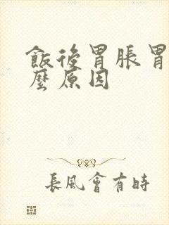 饭后胃胀胃疼什么原因