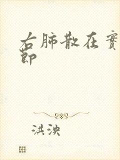 右肺散在实性结节